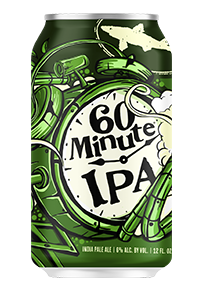 Cans of 60 Minute IPA are in the Off-Centered Party Pack