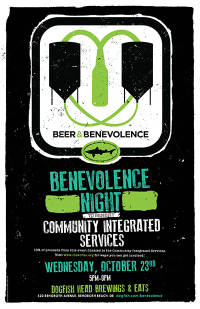 A past Benevolence Night poster benefitting Community Integrated Services