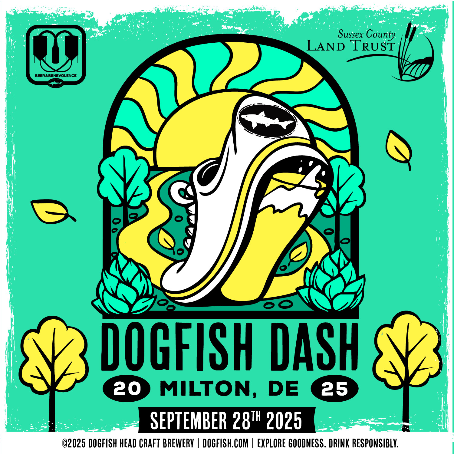 dogfish dash happening on September 28, 2025 at the Milton Brewery