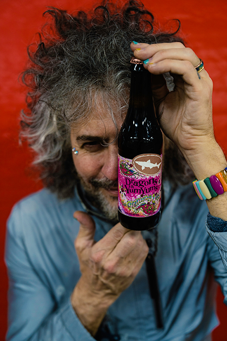 Wayne Coyne  drinks beers