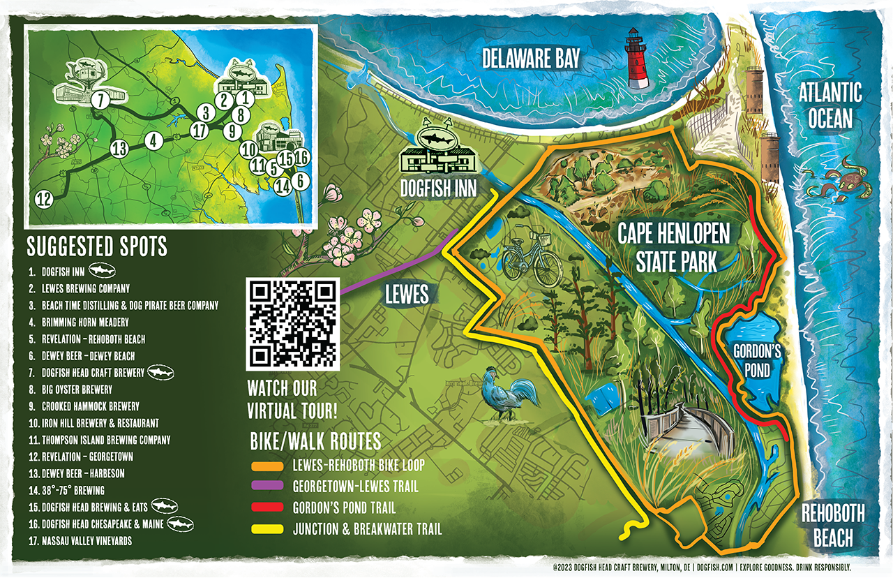 A map of trails for bicyclists updated for 2023/24