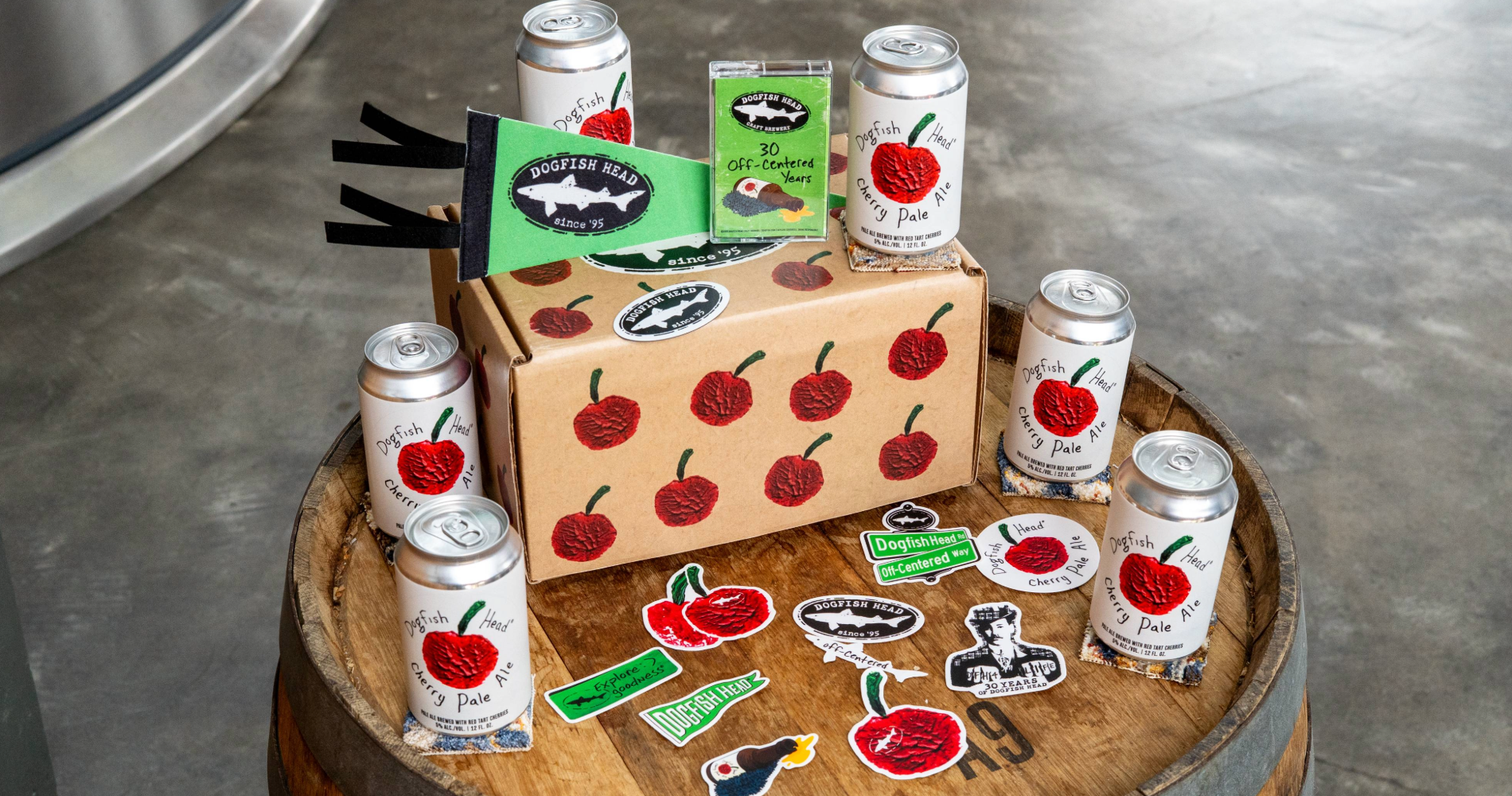 Dogfish head Cherry Pale Ale 30th Birthday Box