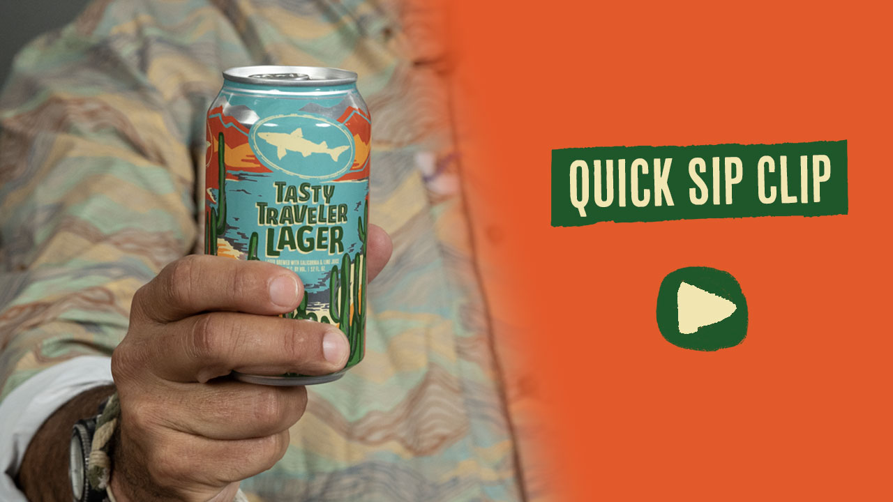 Tasty Traveler Lager Quick Sip Clip Poster