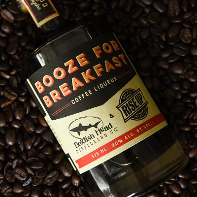 Booze for Breakfast on a bed of Rise Up Coffee beans