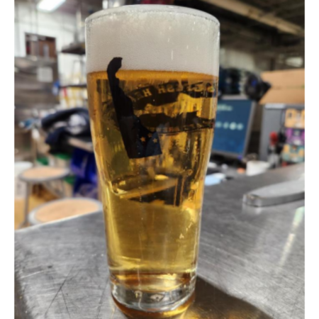 Dogfish Head beer Kööölsch in a pint glass