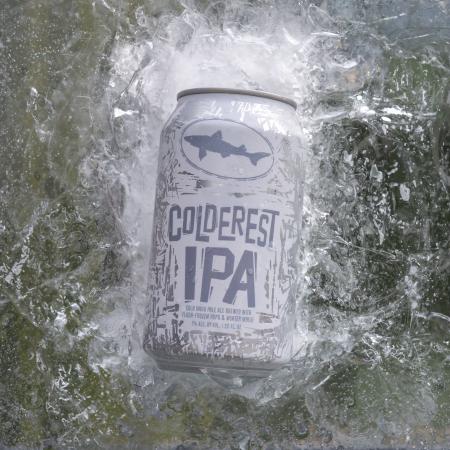 A Colderest IPA can in an ice block
