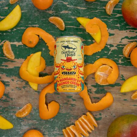 Can of mandarin mango crush beer