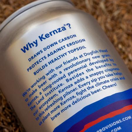 Back of Kernza Pils can