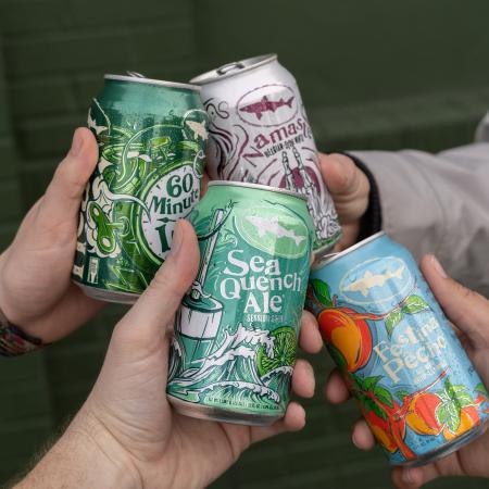 Cans cheers-ing - 60 Minute, Festina Peche, Namaste, SeaQuench Ale