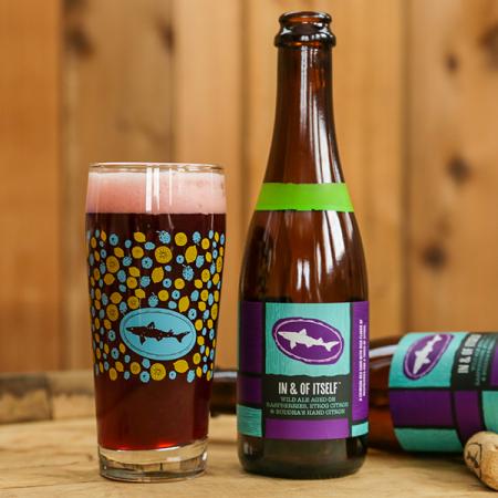 Dogfish Head In & Of Itself Wild Ale with glass