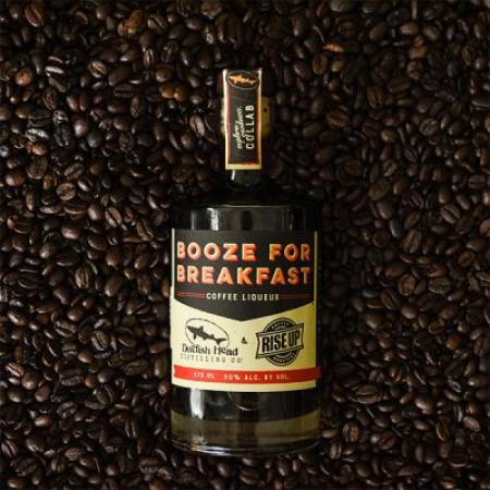 Booze for Breakfast on a bed of Rise Up Coffee beans