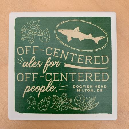 Off-centered ales coaster