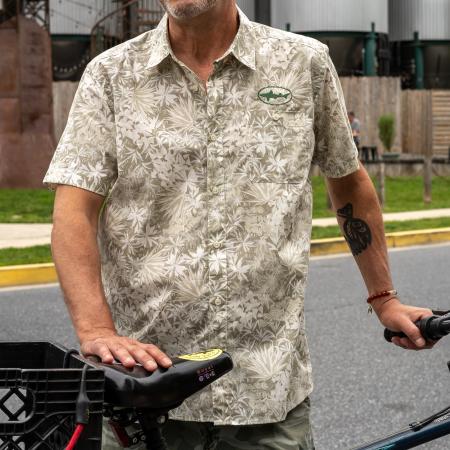 Garden Leaves Button UP Shirt