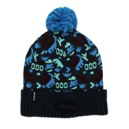 Patagonia Black and Blue Pom Beanie