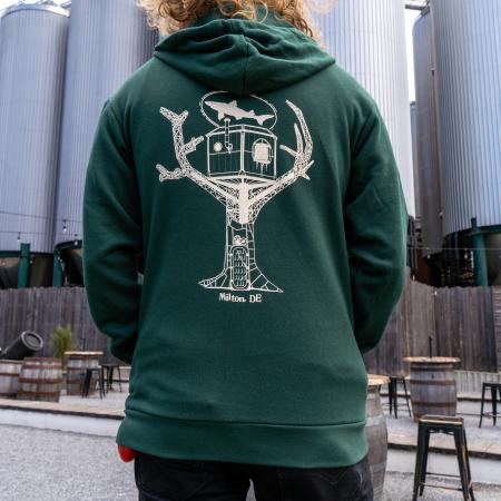 Green Treehouse Zip Hoodie
