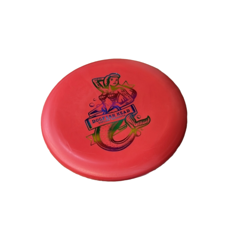 Solid colored putter disc featuring Dogfish Head mermaid artwork. 