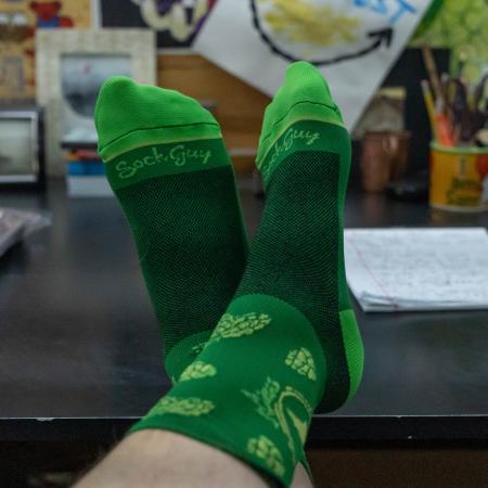 Green Hop Socks in size L/XL