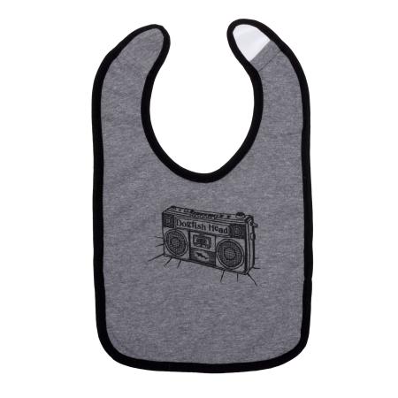Grey Boombox Bib