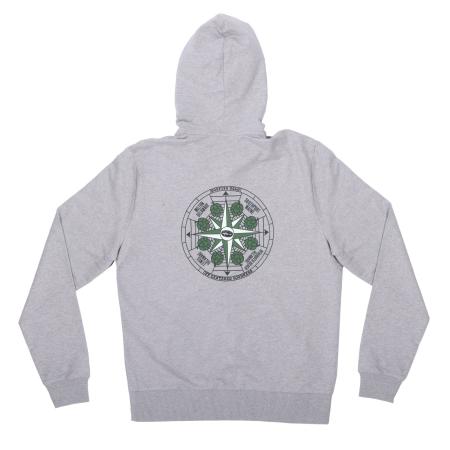 Inn Heather Grey Compass Zip Hoodie