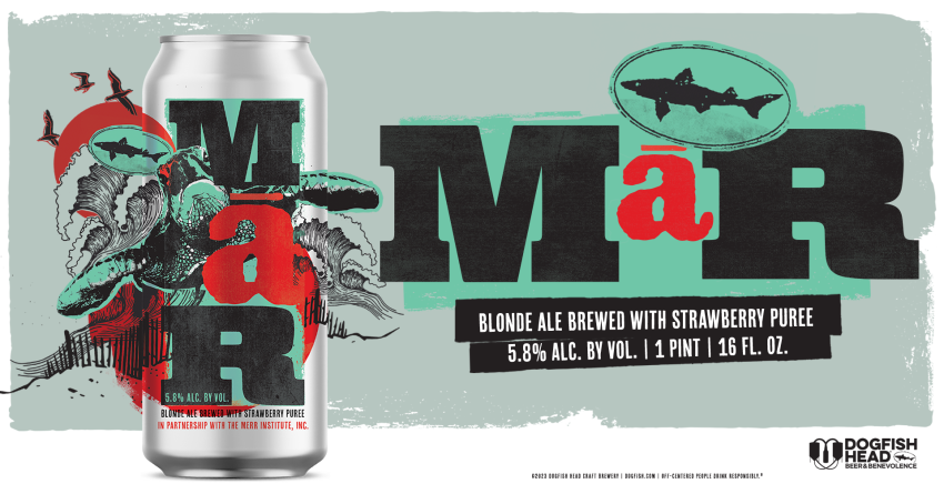 Beer release flyer, MAR beer, a blonde ale with strawberry 