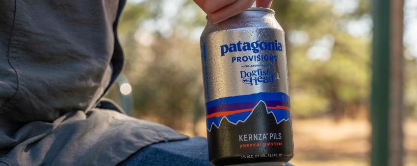 Kernza Pils can being cracked open