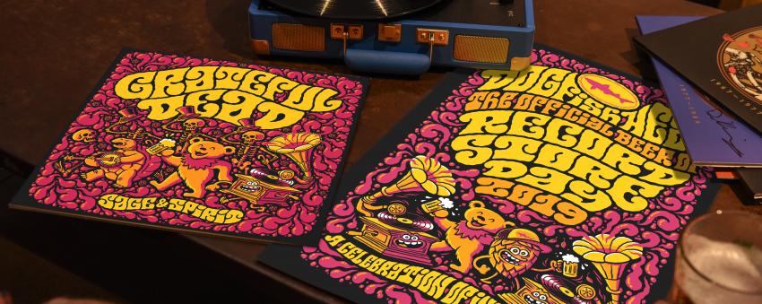 RSD  2017 & 2019  Official DOGFISH HEAD GRATEFUL DEAD POSTER Record Store Day 