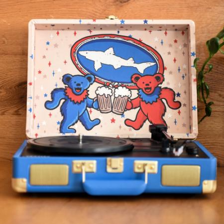 American Beauty-themed Crosley turntable