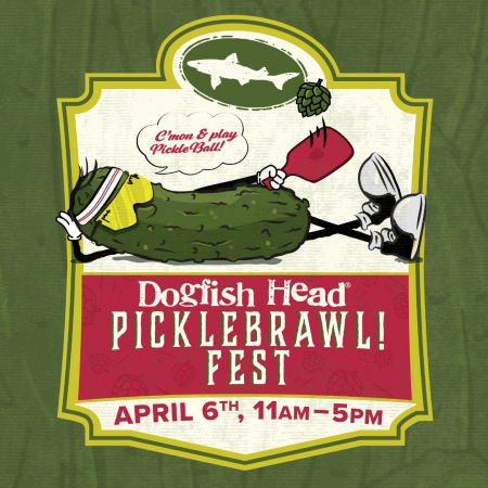 graphic of a pickle playing pickleball that says PickleBrawl!