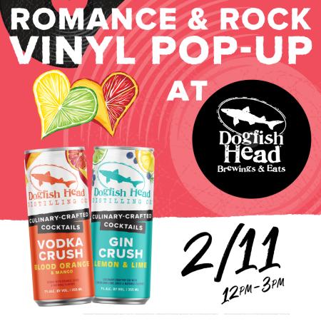 Canned cocktails and hearts promoting valentines