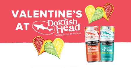 Valentines day promo art with two canned cocktails and crush on you