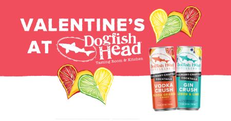 TRK VDay Valentines day promo art with two canned cocktails and crush on you