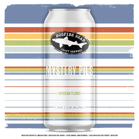 A photo of Mystery Pils Dogfish Head Beer with a release date of July 19