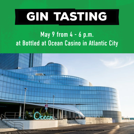 Gin Sampling at Ocean Casino in Atlantic City on May 9
