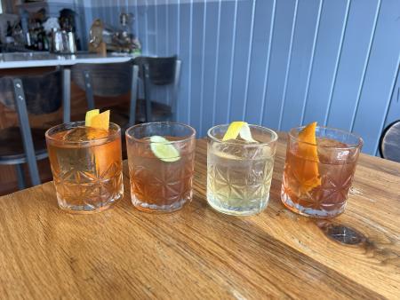 Photo of C&M Old Fashioned Week Cocktails in a row