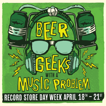 Beer Geeks with a Music Problem artwork featuring glasses and headphones