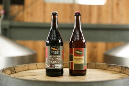 Rye Barrel-Aged Palo Santo Marron and First & Farmhouse Rye Barrel-Aged Palo Santo Marron and First & Farmhouse