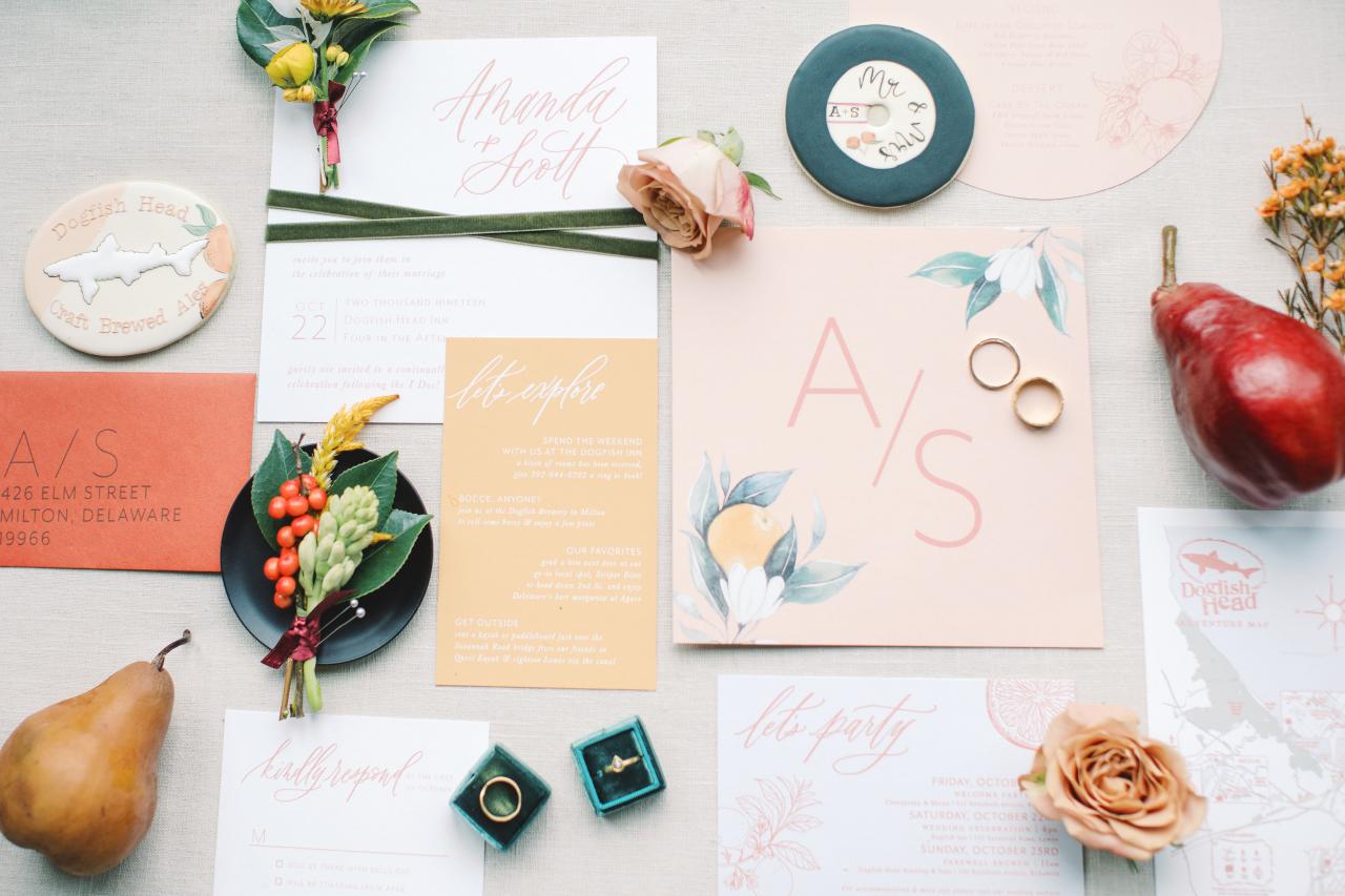 Off-Centered Wedding Invites