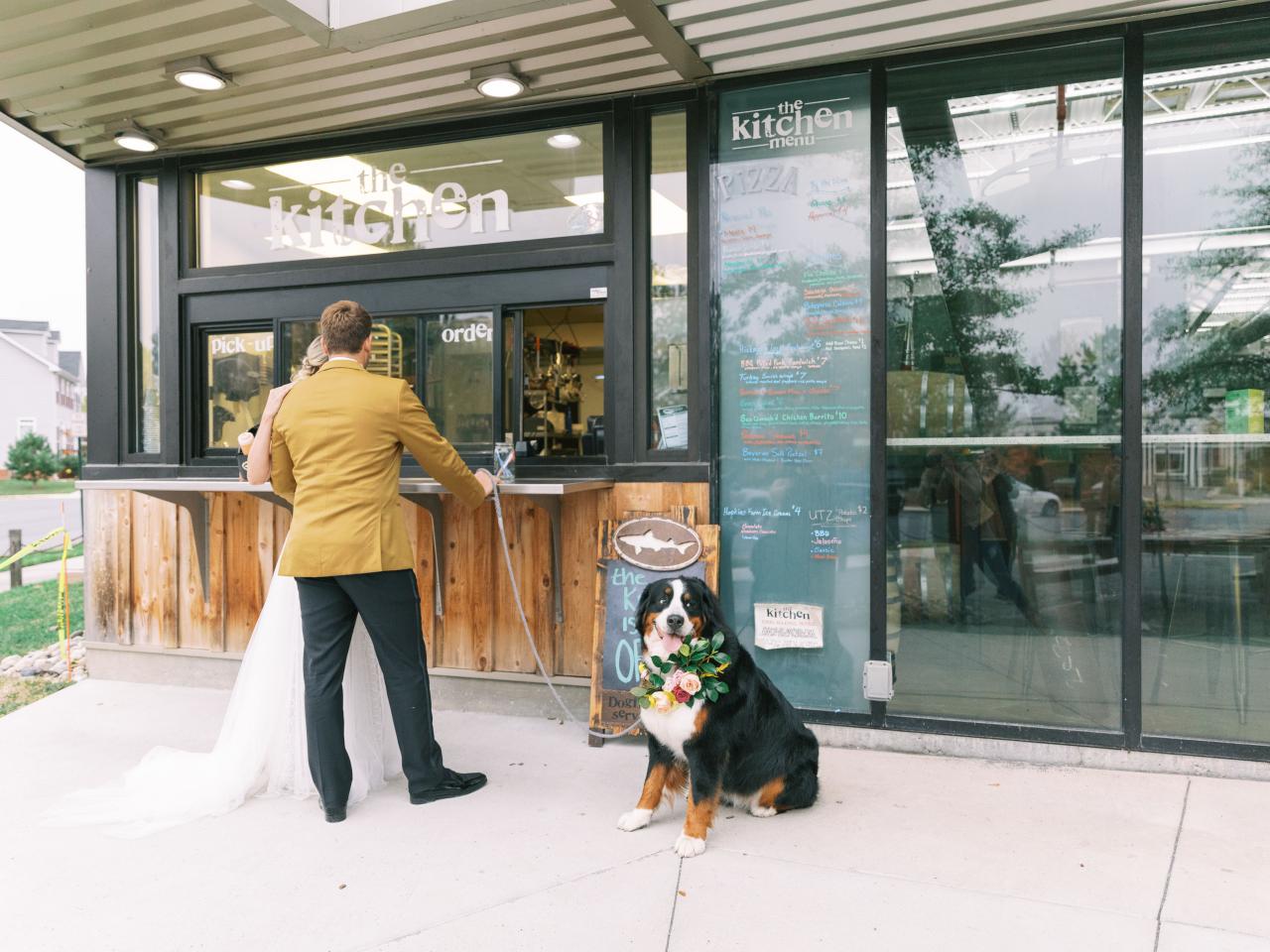 Bride & Groom at the Tasting Room & Kitchen