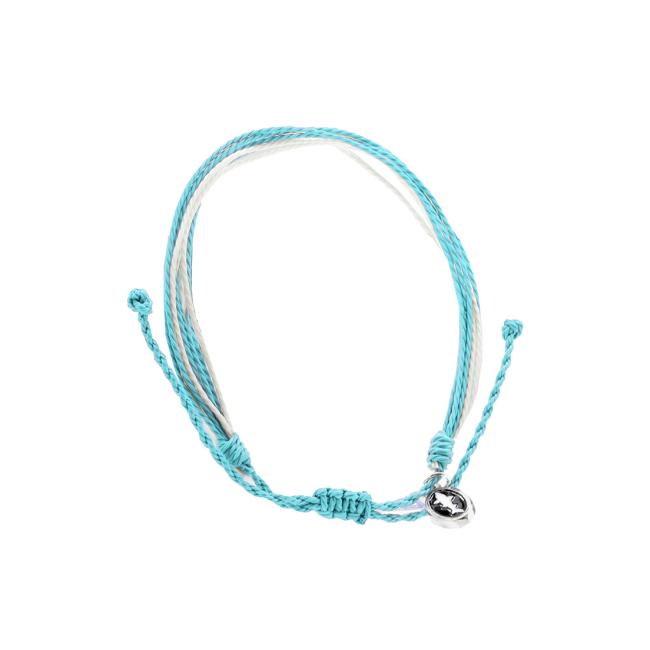 Teal Wax Corded Bracelet