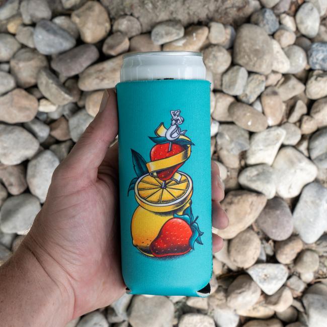 Blue Lemonade Slim Can Cooler