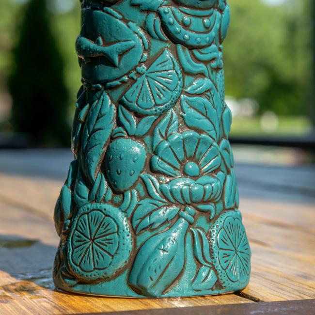 Hand carved Tiki Mug inspired by Dogfish Head underwater canned cocktail artwork