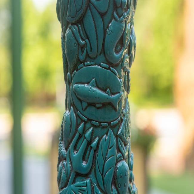 Hand carved Tiki Mug inspired by Dogfish Head underwater canned cocktail artwork