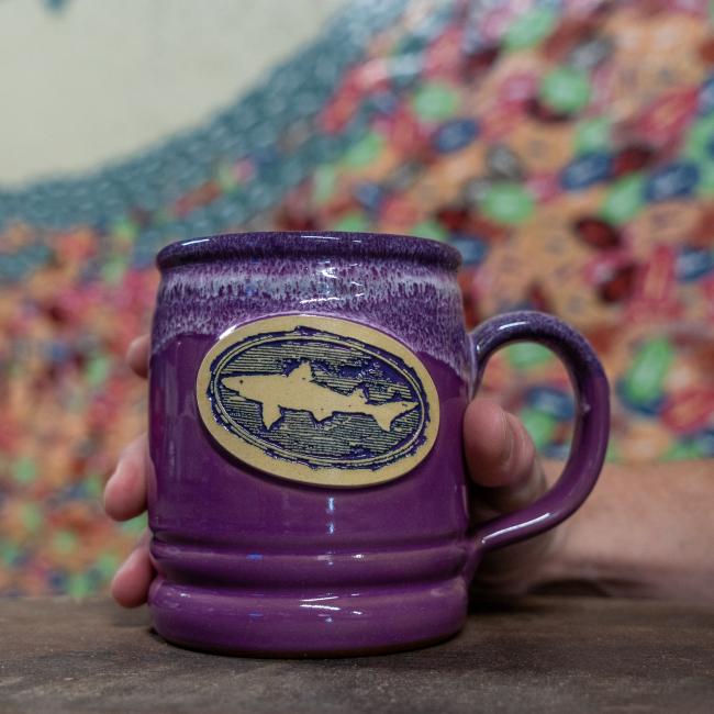 Dogfish Head Purple Lumberjack Mug with Dogfish Head Logo on the Front