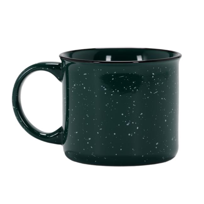 A green mug.
