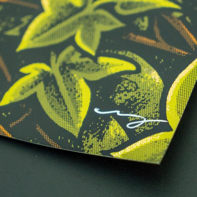 2022 Punkin Screen Print Up Close Photo Showing The Artist's Signature In The Corner
