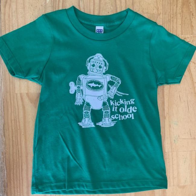 Kids Green Robot Tee