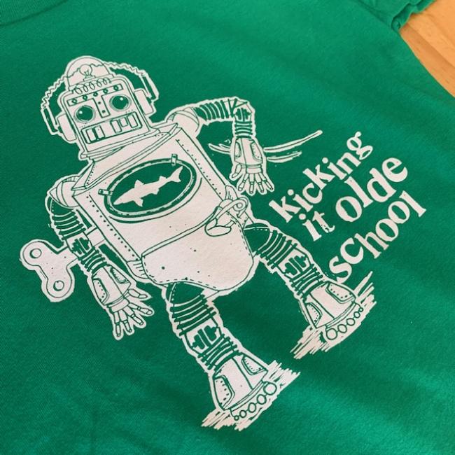 Kids Green Robot Tee
