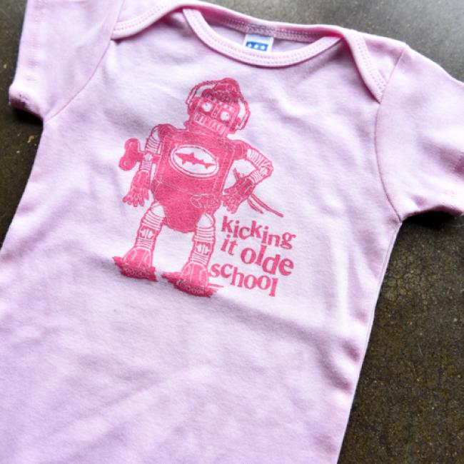 Pink Robot Onesie