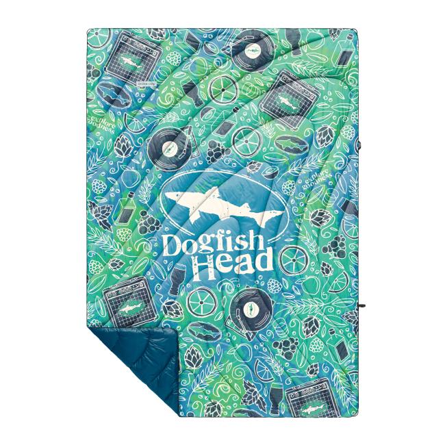 Original Rumpl Puffy Blanket with Dogfish Head Shark logo