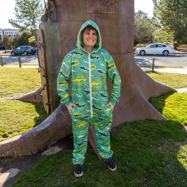 Green on sale adult onsie